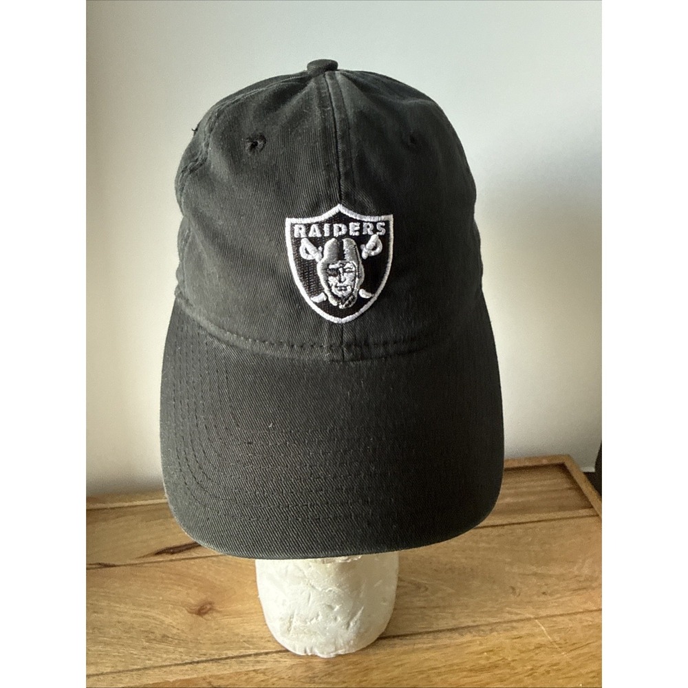 RAIDERS NFL Team Apparel Hat Cap Adult Adjustable Strapback Black Reebok